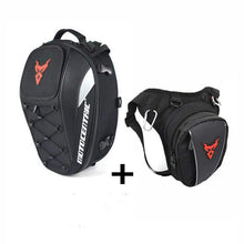 Carregar imagem no visualizador da galeria, Mochila Impermeável para Banco Traseiro de Motocicleta + Bolsa Tática de Perna Grátis
