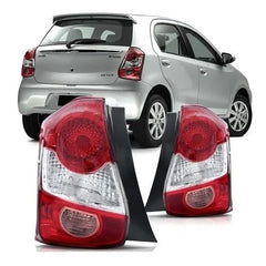 Lanterna Traseira Toyota Etios 2012 2013 2014 2015 2016 2017 2018 2019 2020 2021 Hatch Com Ré Rosa